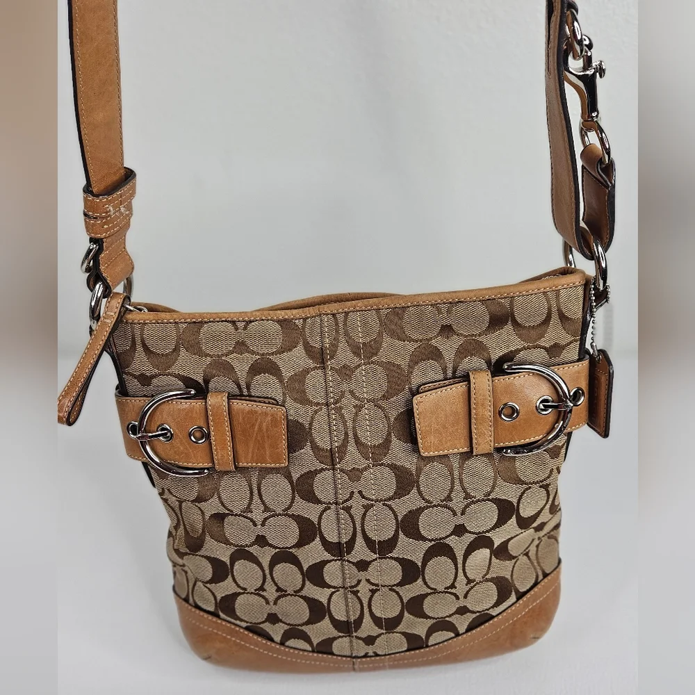 Authentic Coach Monogram Leather SOHO Crossbody Shoulder Bag - Picture 3 of 15